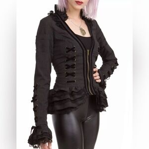 Spin Doctor Florence Steampunk Gothic Lace Up Jacket